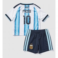 Stroje piłkarskie Argentyna Lionel Messi #10 Koszulka Podstawowej dla dzieci MŚ 2026 Krótki Rękaw (+ szorty)